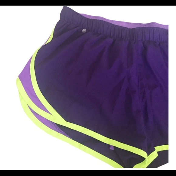 NEW BALANCE Accelerate Shorts With Drawstring Waistband Green/Purple Size Small - Picture 4 of 9